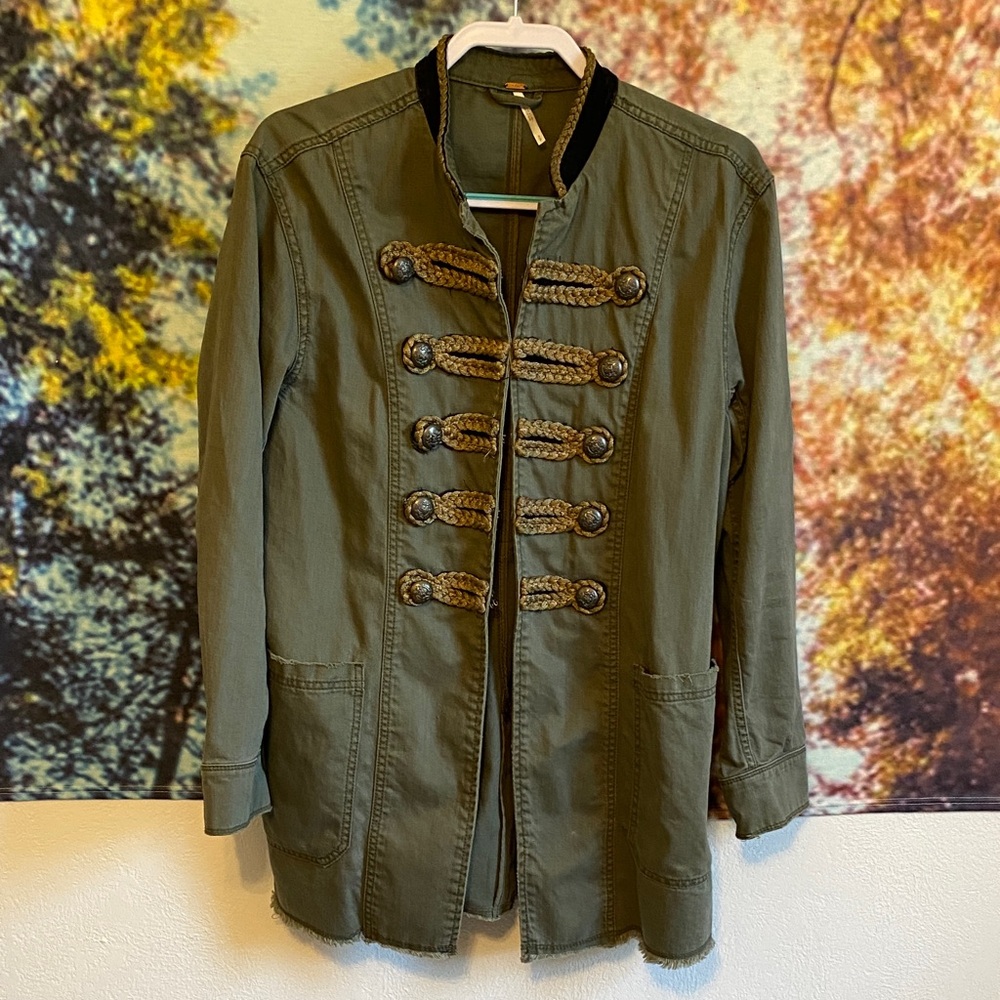 Free People Olive Utility Jacket